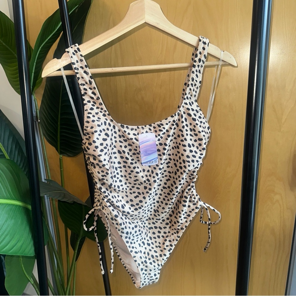 Forever XXI NWT Leopard Adjustable Swimsuit